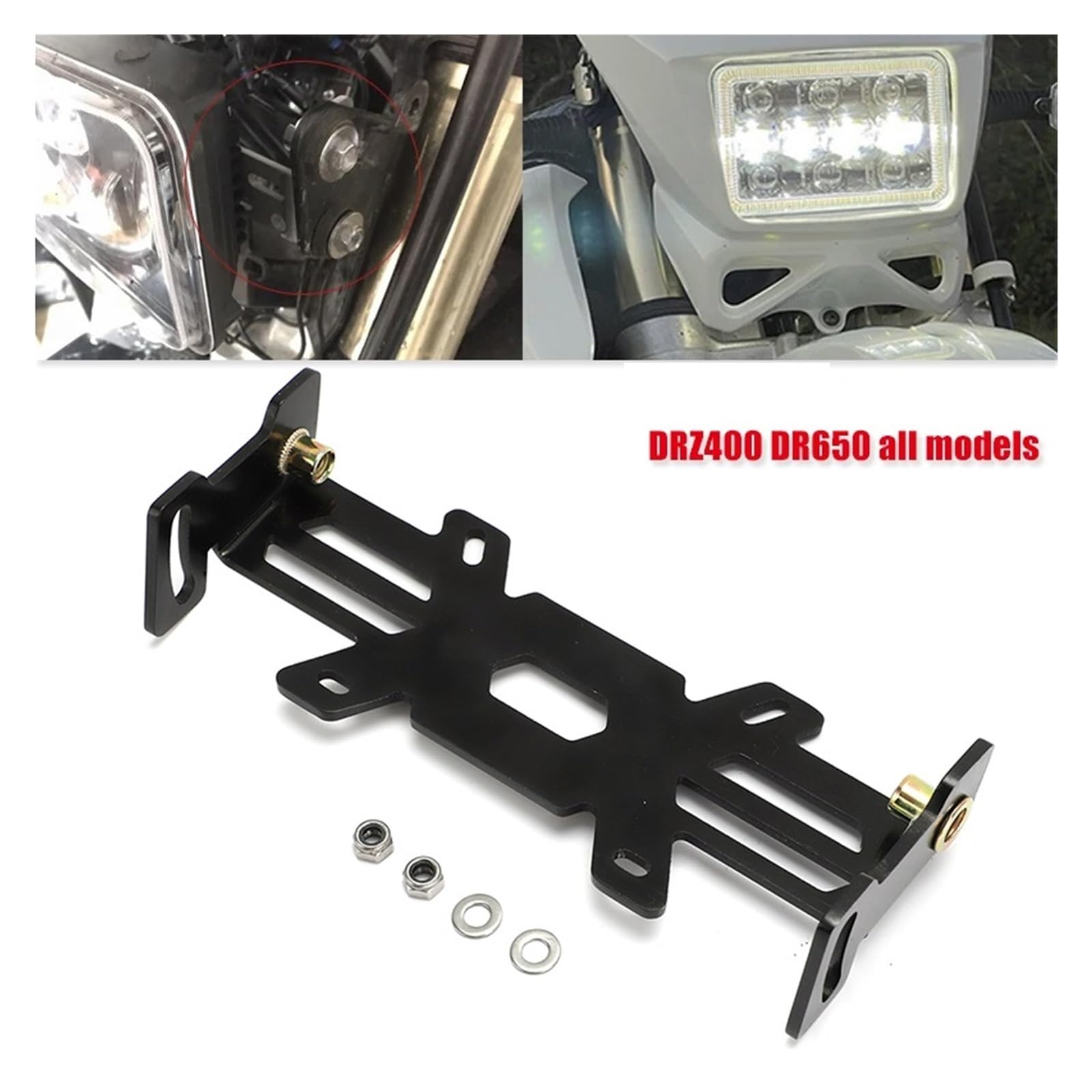 Headlight Bracket Mount Aluminum LED Headlight Bracket Kit - Fits